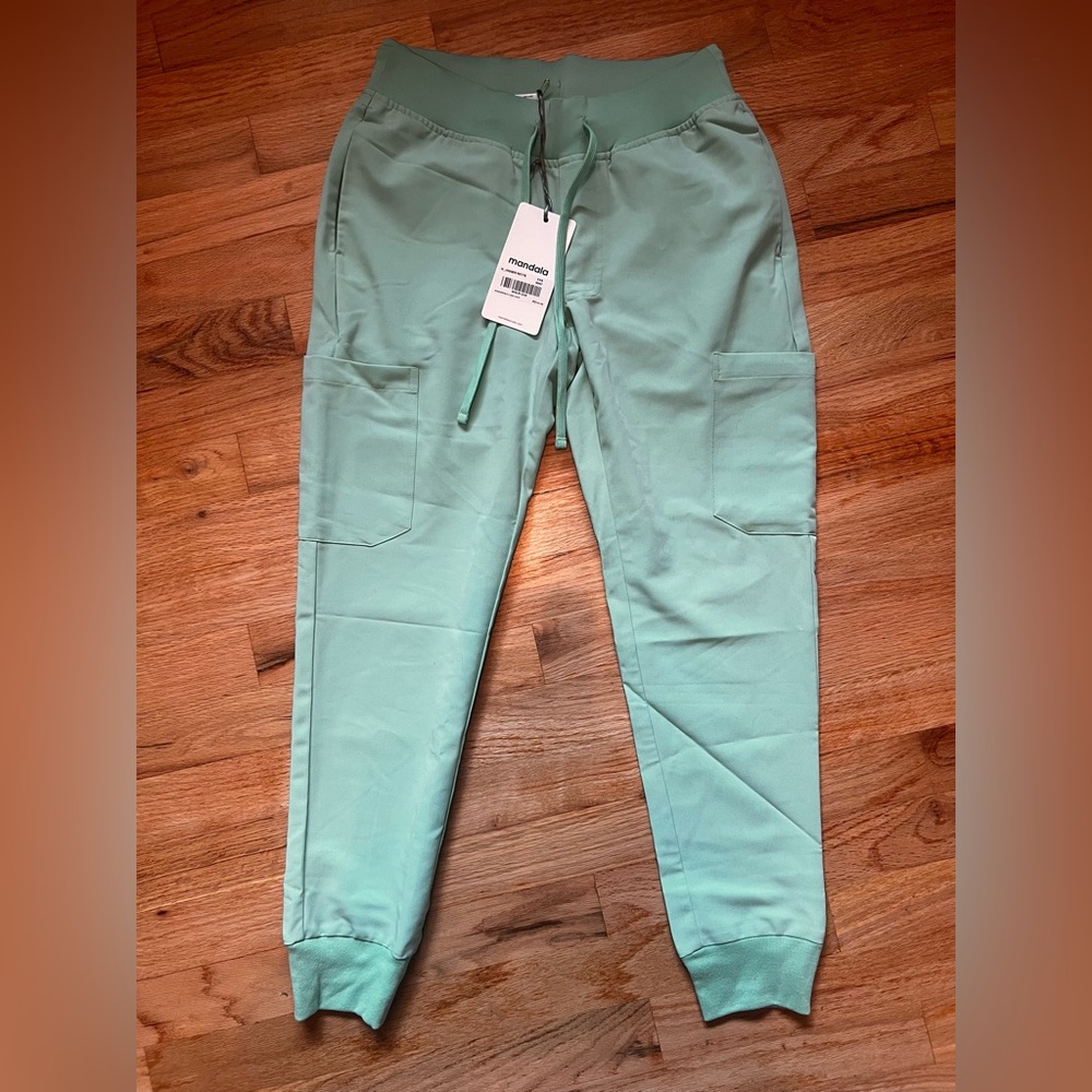Mandala Mint Green Jogger Scrub Pants